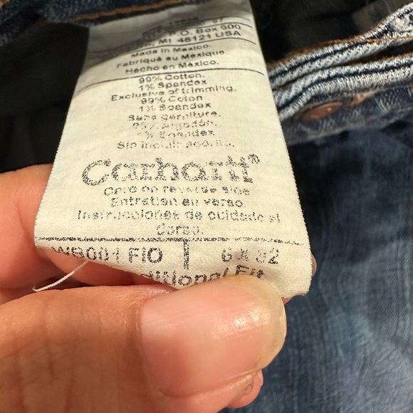 Carhartt Blue Denim Jeans boot cut size 6x32 - Picture 8 of 8